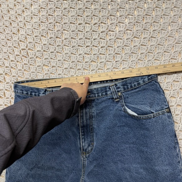 Vintage US Polo Assn Jeans Shorts Mens 38 Blue Denim Baggy Y2K Carpenter Grunge - Picture 5 of 9